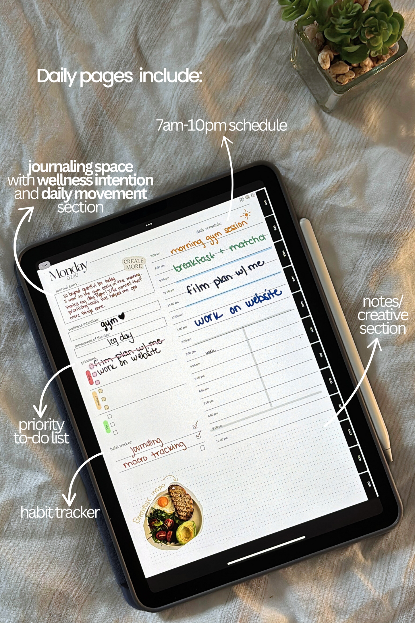 2025 Blooming Planners (white tabs)