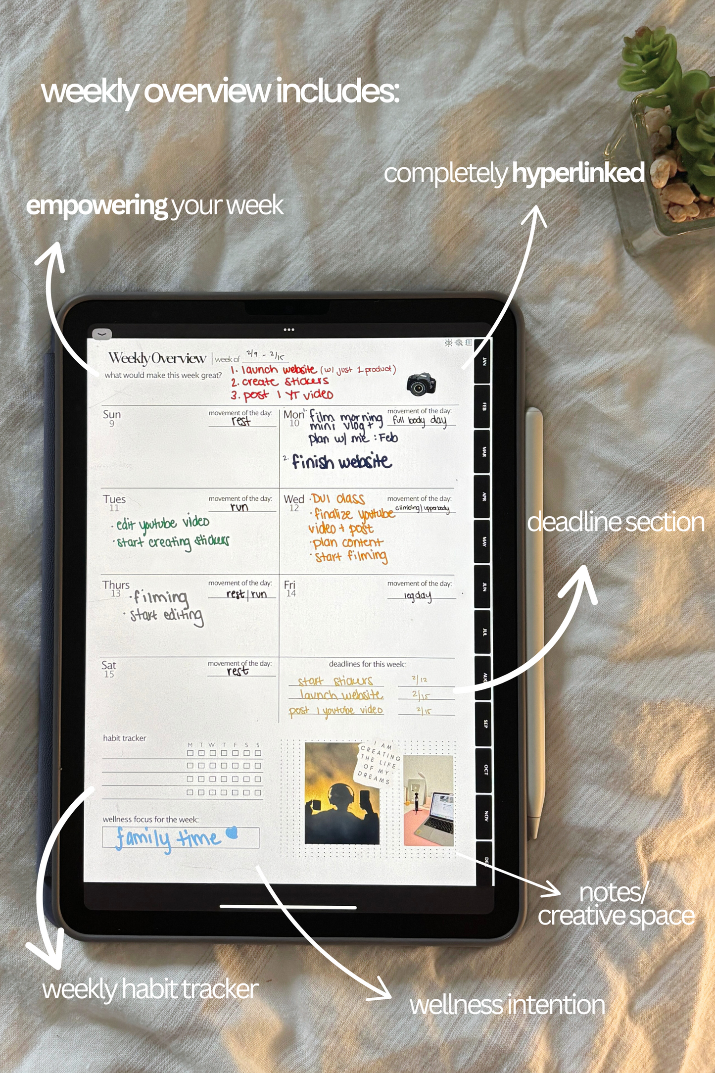 2025 Blooming Planners (black tabs)